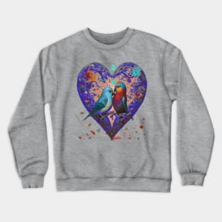 Galentines day and Valentine’s Day parrot’s canoodling Crewneck Sweatshirt